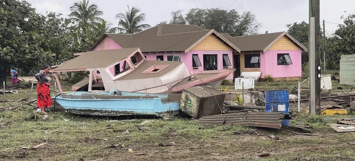 Tonga's volcanic eruption and tsunami highlights the vulnerability of small islands and developing States (SIDS).