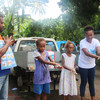 Conducting demonstration on hand-washing, at the Tebaku Community, in Port Vila, Vanuatu. UNICEF is supporting the Government COVID-19 preparedness and response plan for hygiene promotion.