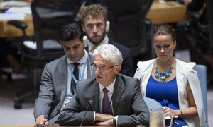 El secretario general adjunto de Asuntos Humanitarios de las Naciones Unidas, Mark Lowcock, se dirige al Consejo de Seguridad el 29 de agosto de 2019.