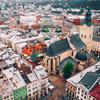 Vue aérienne de L'viv, Ukraine.