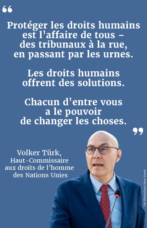 Protéger les droits humains est l’affaire de tous – des tribunaux à la rue, en passant par les urnes.Les droits humains offrent des solutions.