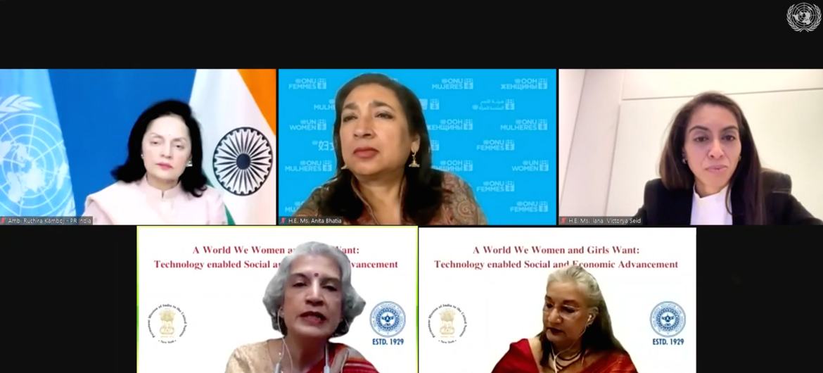 संयुक्त राष्ट्र में भारतीय स्थाई मिशन द्वारा 9 मार्च को, महिला उत्थान और लैंगिक समानता पर, मुख्यालय में आयोजित एक वर्चुअल संगोष्ठि