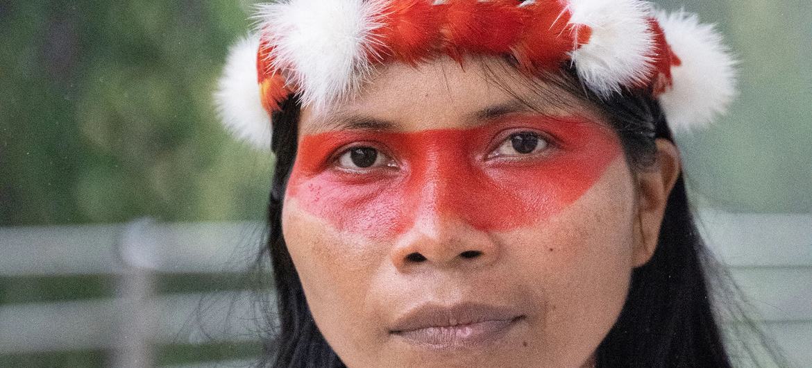 Немонте Ненкимо, представительница коренного народа Эквадора ваорани и лауреат экологической премии ООН «Чемпионы Земли» 2020 года, 