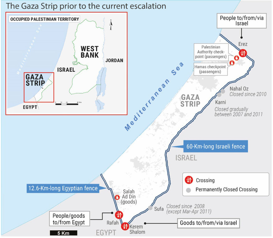 The Gaza Strip prior to the current escalation.