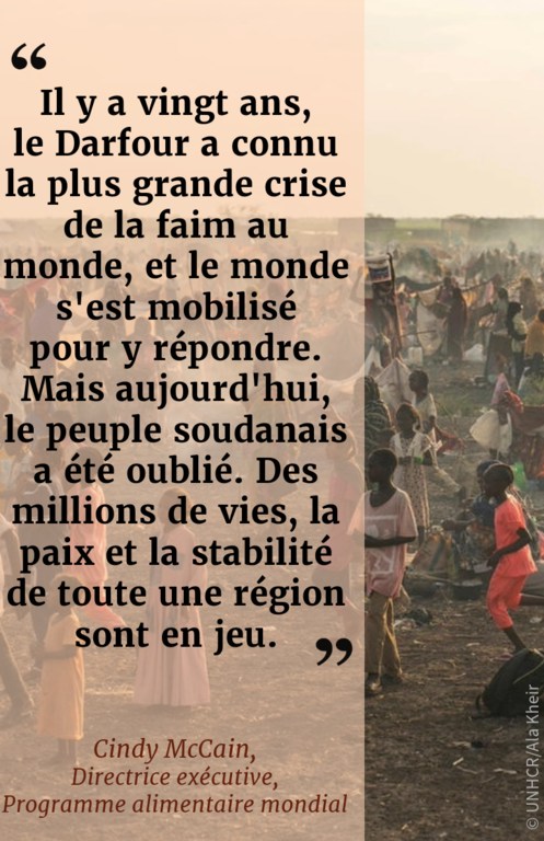 Il y a vingt ans, le Darfour a connu la plus grande crise de la faim au monde, et le monde s'est mobilisé pour y répondre. Mais aujourd'hui, le peuple soudanais a été oublié. Des millions de vies, la paix et la stabilité de toute une région sont en jeu. 