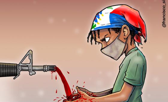  Artwork from Francisco Silva,<strong></strong> featured in a UN humanitarian report on Haiti.