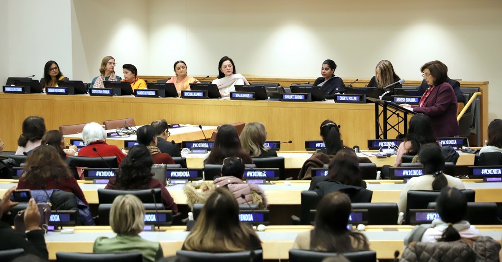 UN Women की सीमा बाहौस ने न्यूयॉर्क में CSW67 के एक साइड इवेंट के दौरान एक पैनल में अपने विचार व्यक्त किए।