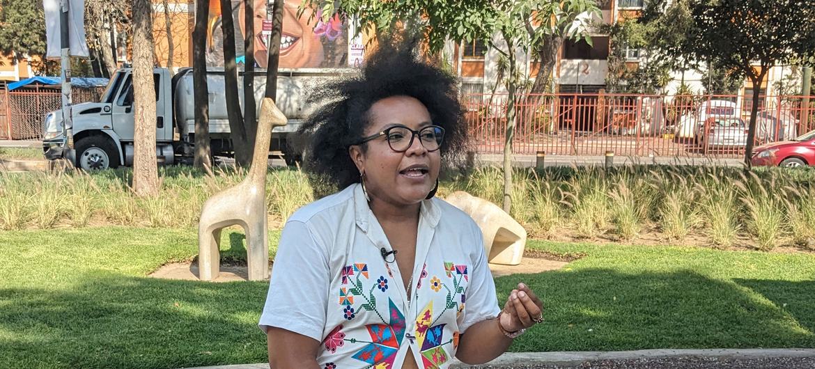 Joseline Morales trabaja en la defensa de los derechos y la visibilización de la comunidad afrodescendiente en Iztapalapa, en la Ciudad de México.