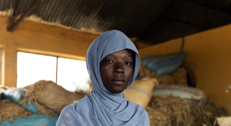 Khadija, Mkimbizi wa ndani wa Sudan huko Wad-Madani.