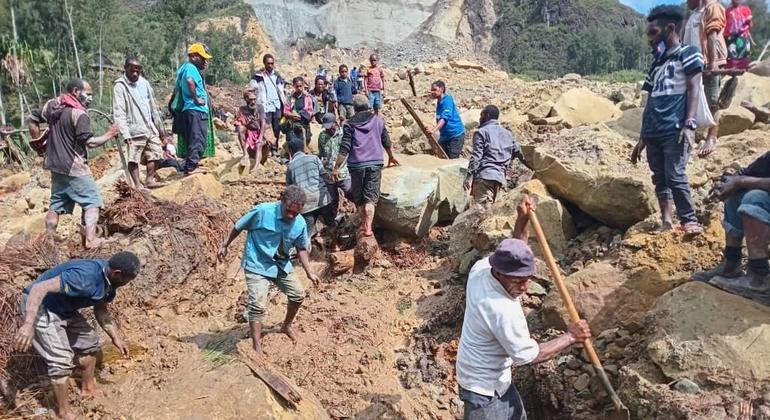 Hundreds were buried in a landslide in Yambali village, Papua New Guinea, on May 24, 2024