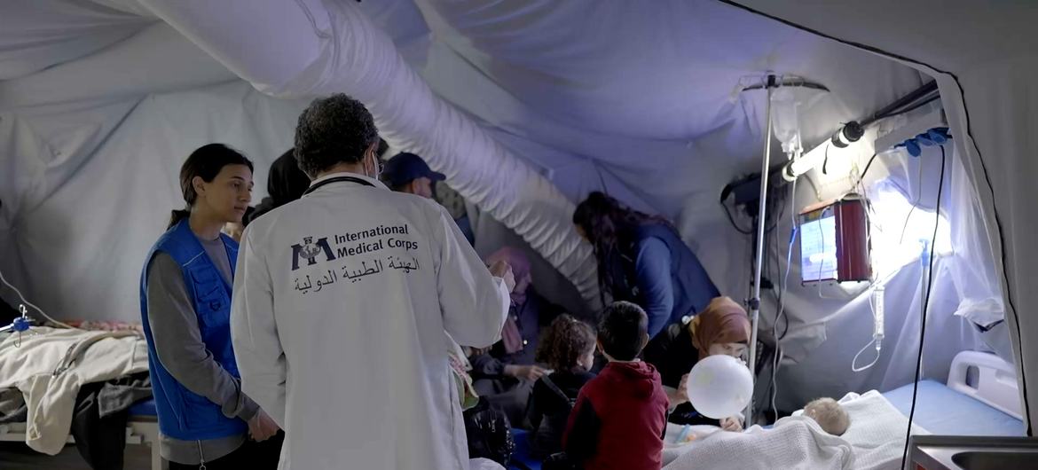 Humanitarian partners including the International Medical Corps' field hospital team in Rafah, have been crucial to the aid effort.