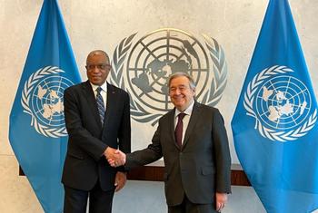 Francisco da Cruz, Embaixador da ONU em Angola com o Secretário-Geral da ONU, António Guterres
