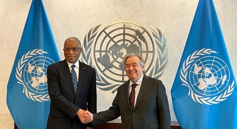 Francisco da Cruz, Embaixador da ONU em Angola com o Secretário-Geral da ONU, António Guterres