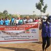 Conmemoración del Día Internacional de la Mujer en el asentamiento de refugiados de Kyanwali, en Hoima, Uganda.
