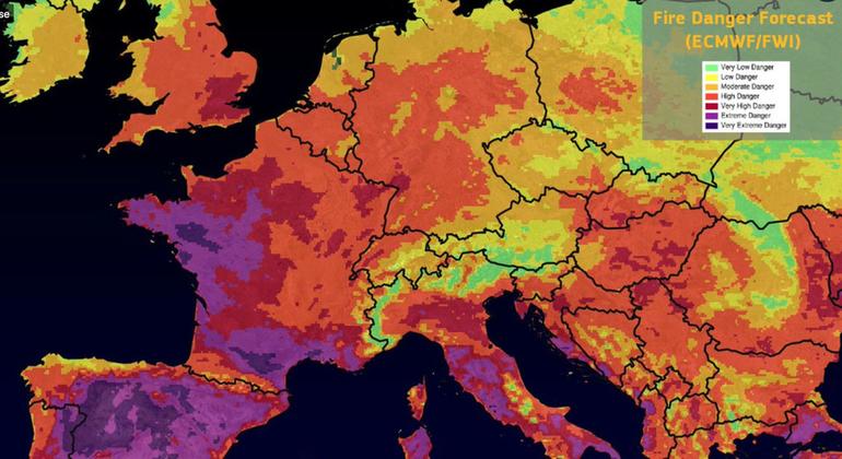 Por primera vez se han previsto temperaturas de 40°C en el Reino Unido.