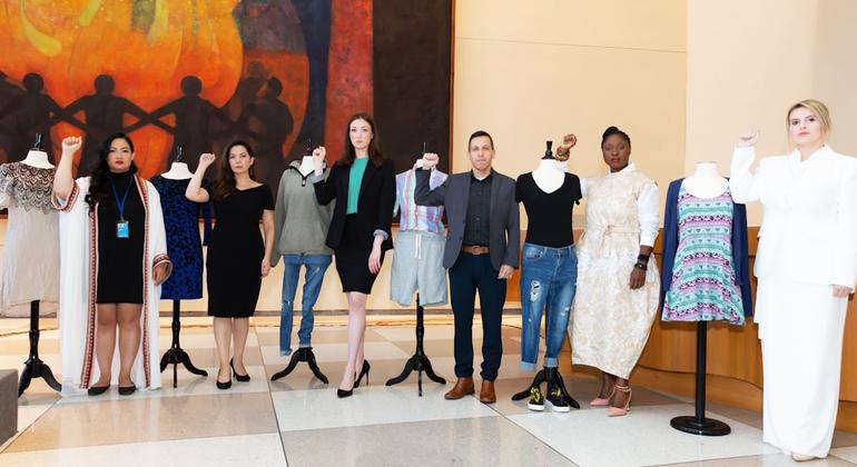 Five sexual assault survivors stepped out of anonymity during the UN exhibit “What were you wearing?” in New York.