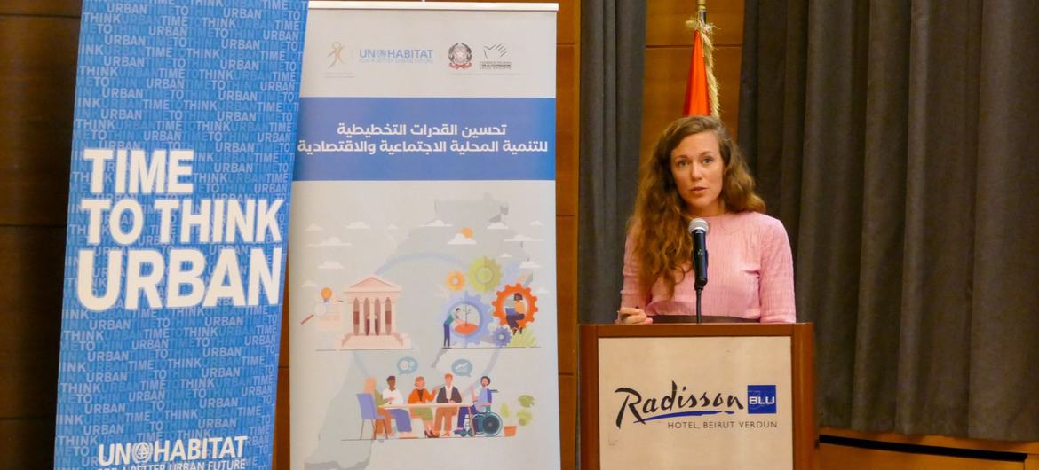 تاينا كريستيانسن - مديرة برنامج الأمم المتحدة للمستوطنات البشرية في لبنان.