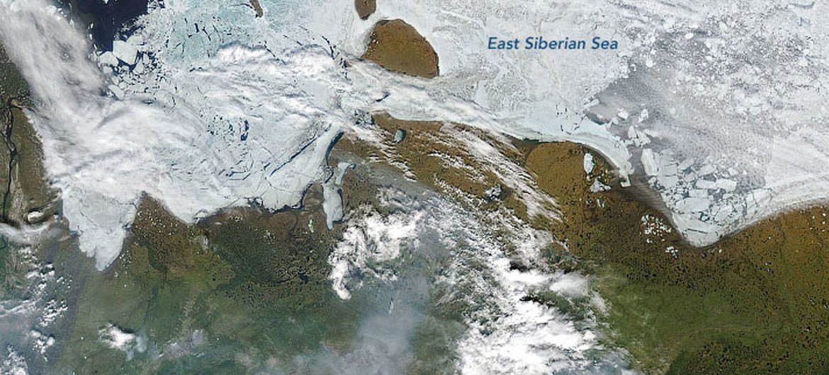 Incendios forestales en Siberia en 2020 vistos desde el espacio.