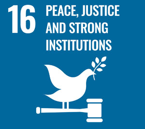 SDG 16: Perdamaian, Keadilan dan Kelembagaan yang Kuat.