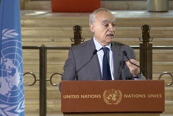 Ghassan Salamé, Special Representative of the Secretary-General  and Head of the United Nations Support Mission in Libya, speaking at a press stakeout in Geneva, Switzerland, 28 February 2020.