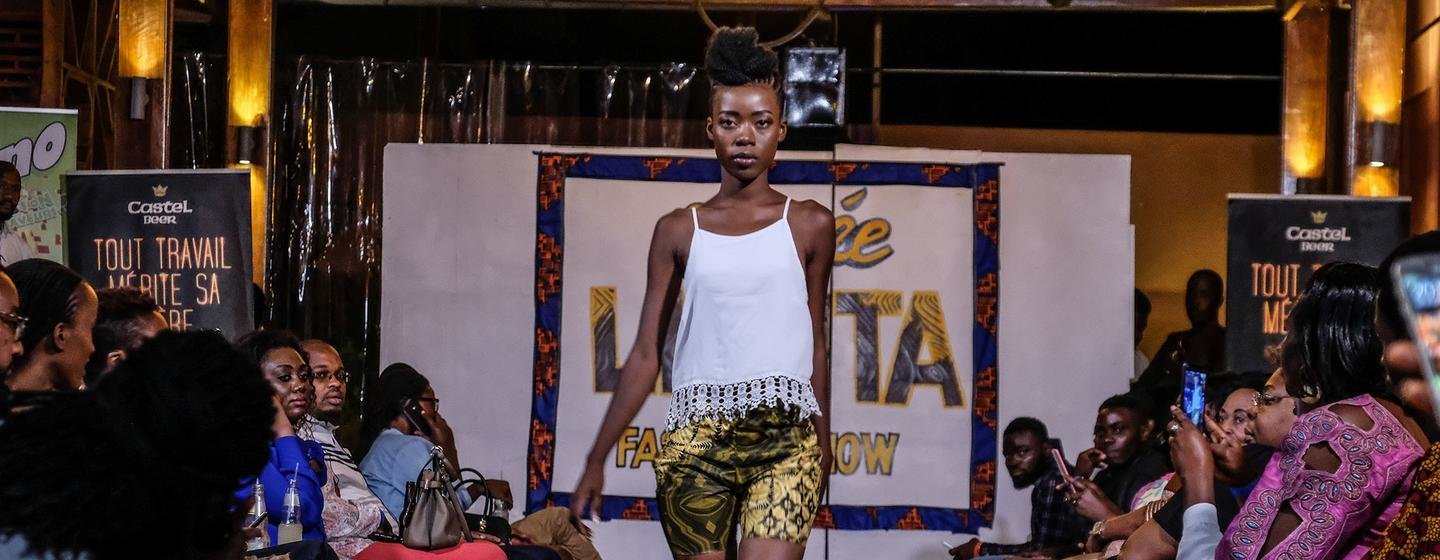Le defilé de mode lors de la soirée Liputa Fashion Show organisé à Goma en RDC par le designer David Gulu