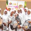 Des écolières gambiennes bénéficiaires de la campagne de santé menstruelle de l'UNFPA