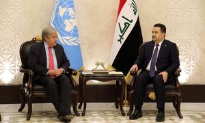 UN Secretary-General António Guterres meets Iraq's Prime Minister in Baghdad.