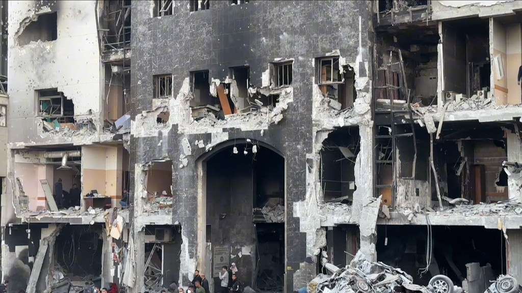 Image de destruction de l’hôpital Al-Shifa à Gaza.