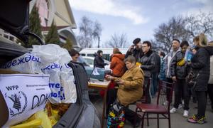 The World Food Programme is providing food assistance for people fleeing the conflict inside Ukraine and in neighbouring countries.