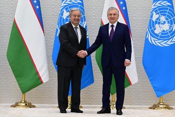 В ходе официального визита в Узбекистан Генеральный секретарь ООН провел встречу с президентом Мирзиёевым.