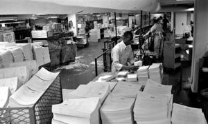 Thousands of pages of documents used to be printed every day at the UN as pictured in June 1969.