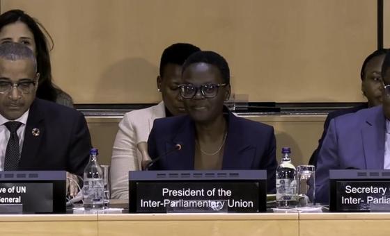 Maspika wa bunge katika mkutano wa Sita wa Maspika wa Mabunge Duniani uliofanyika jijini Geneva, Uswisi, jana Julai 31.