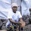 Refugee Esther Josephine in Goma, DR Congo, where she sells beans after receiving cash assistance from the UN World Food Programme (WFP).