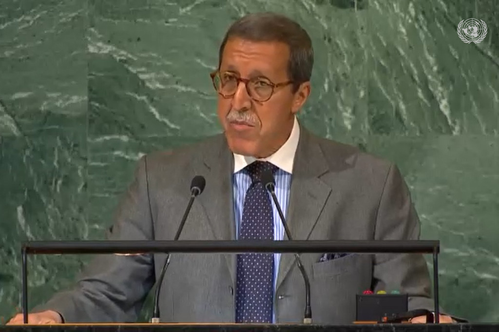  مندوب المغرب الدائم لدى الأمم المتحدة السفير عمر هلال يخاطب الجمعية العامة: الجلسة العامة 43، الدورة 77، الرياضة من أجل التنمية والسلام.