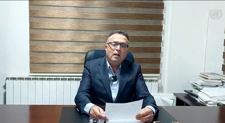 Nasser Abu Bakr, head of the Palestinian Journalists Syndicate, also gave a recorded speech via video in which he condemned what he described as "The most horrific massacre in human history" Against Palestinian journalists since October 7, 2023.