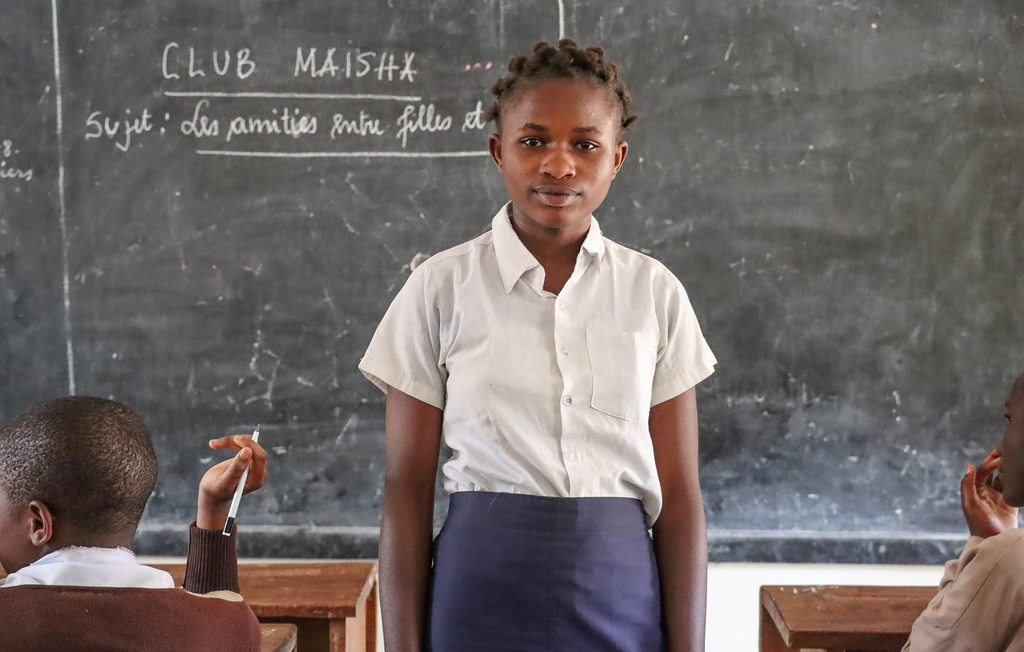 Charline Mupenda est membre du Club Maisha (ou club la vie) à Bukavu en RDC.