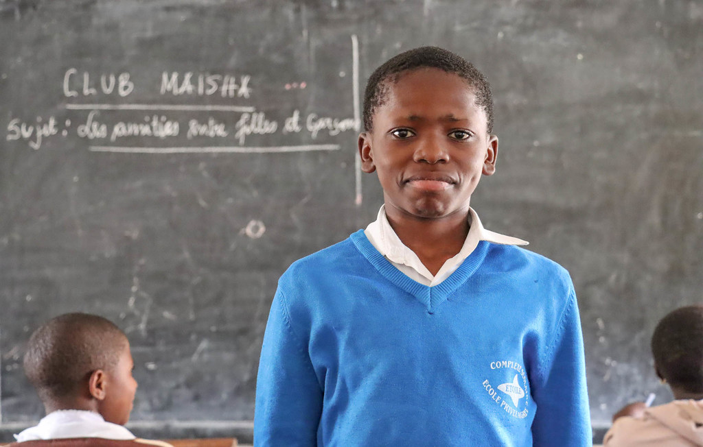 Exaucé Badesire est membre du Club Maisha à Bukavu. Le club discute de la santé sexuelle et reproductive des adolescents.