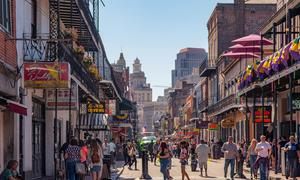 Bourbon Street in the French Quarter of New Orleans, the scene of the horrific attack on New Year's revellers. 
