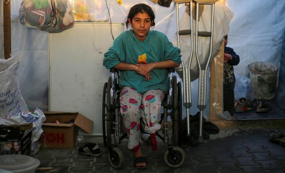 Razan (11) lost her mother, Father and her three brothers during the ongoing escalation of hostilities  in the Gaza Strip. After a house next to hers was bombed, Razan’s left leg was seriously injured, and doctors were forced to amputate it due to the la…