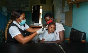Ear and hearing care in a clinic in Zambia.