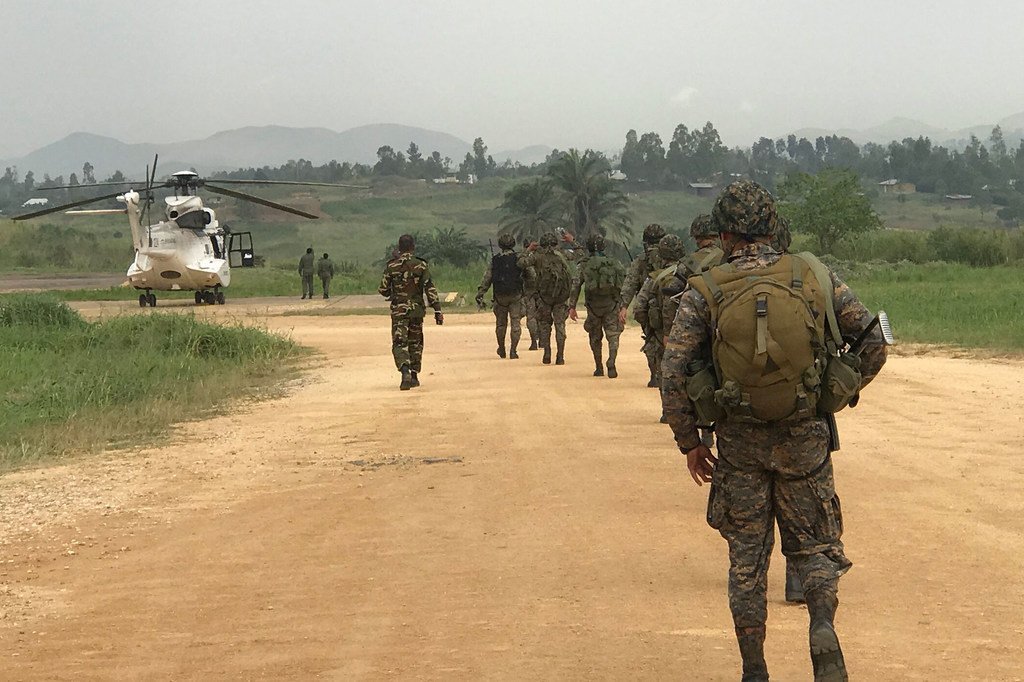 Wanavikosi wa MONUSCO wakipiga doria mkoa wa Ituri nchini DRC. (Maktaba)