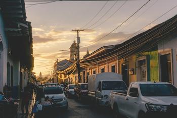 La ciudad de Granada, situada al oeste de Nicaragua.