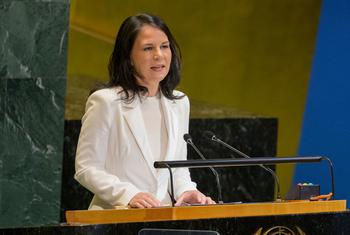 Annalena Baerbock, presidenta electa para el 80º periodo de sesiones de la Asamblea General.