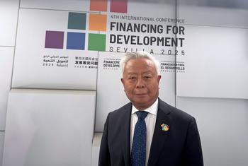 President of the Asian Infrastructure Investment Bank, Jin Liqun, who has been taking part in FFD4 in Sevilla, Spain.