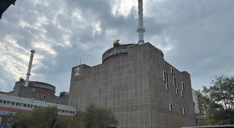 A central nuclear de Zaporizhzhya, na Ucrânia.