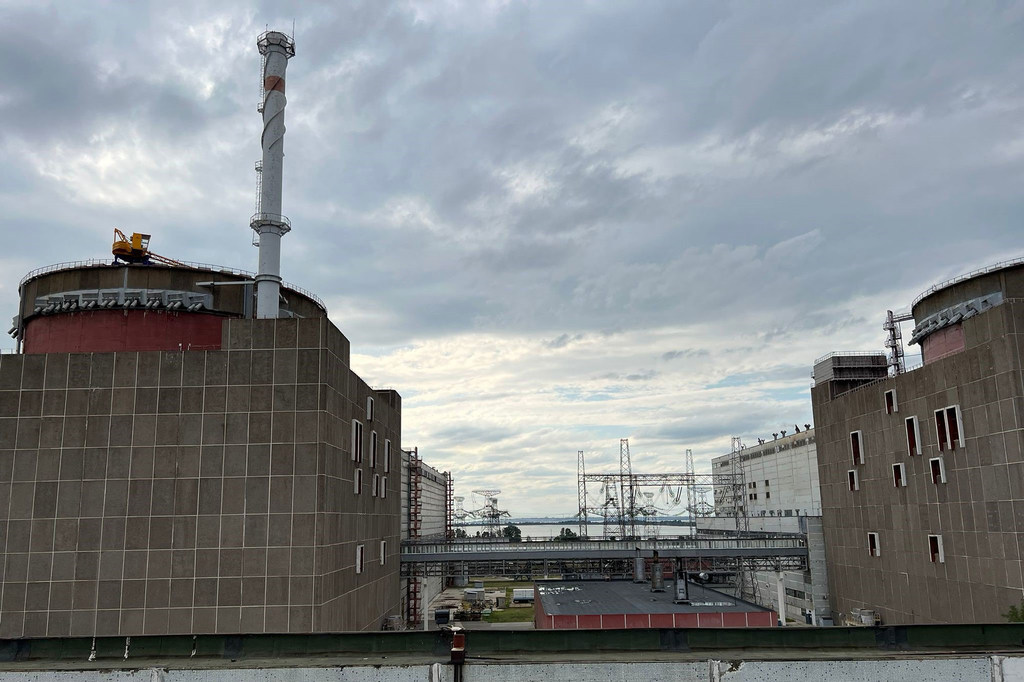 محطة زابوريجيا للطاقة النووية في أوكرانيا.