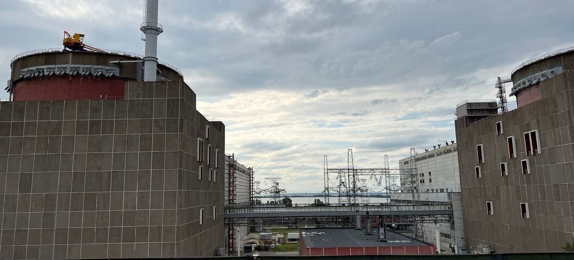 Usina nuclear de Zaporizhzhya, na Ucrânia.