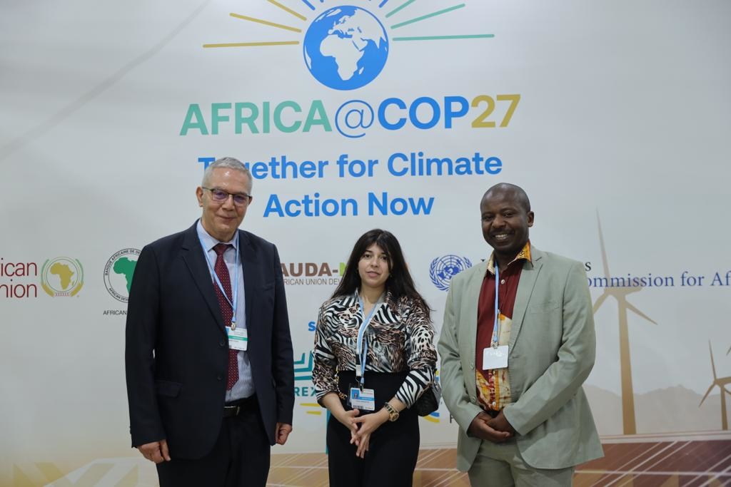 روان خالد محيي الدين، مساعدة مدير العلاقات الخارجية في البرلمان العربي أثناء مشاركتها في قمة المناخ (COP27).
