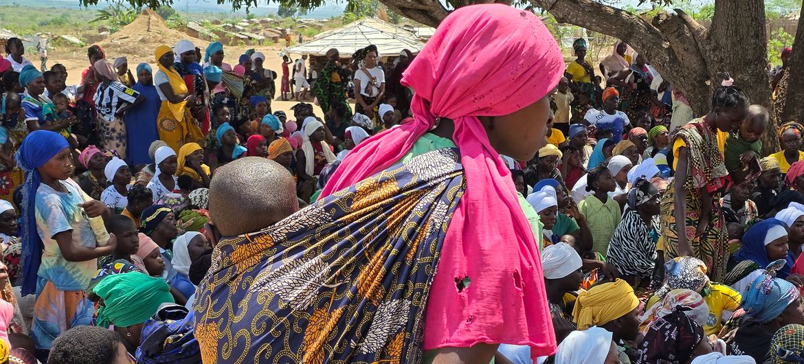 Семьи бегут от насилия на севере Мозамбика.