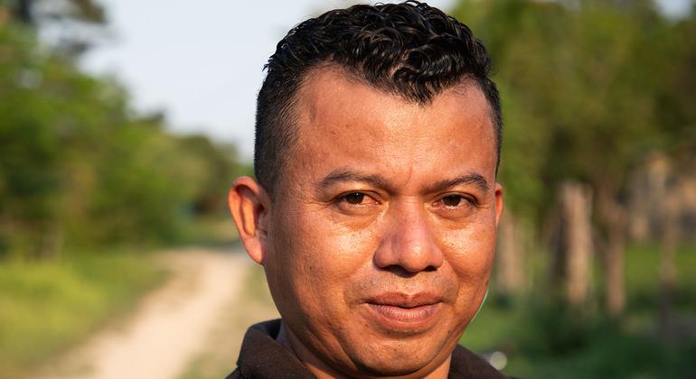 Felipe Rojas, presidente de la empresa campesina Mártires del Tumbador en la región del Bajo Aguán en Honduras.